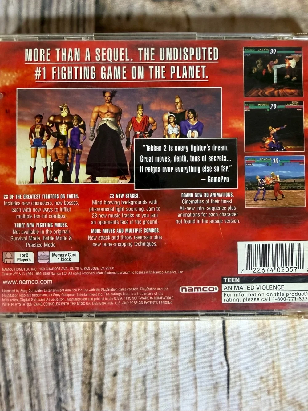 Tekken 2 Sony PlayStation 1 PS1 Black Label CIB Namco Fighting & Tekken 3 Loose